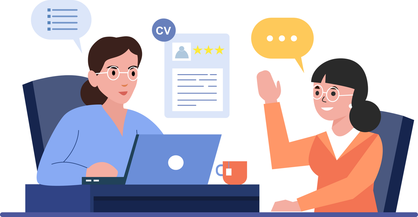 HR recruitment concept, interview with the candidate job interview