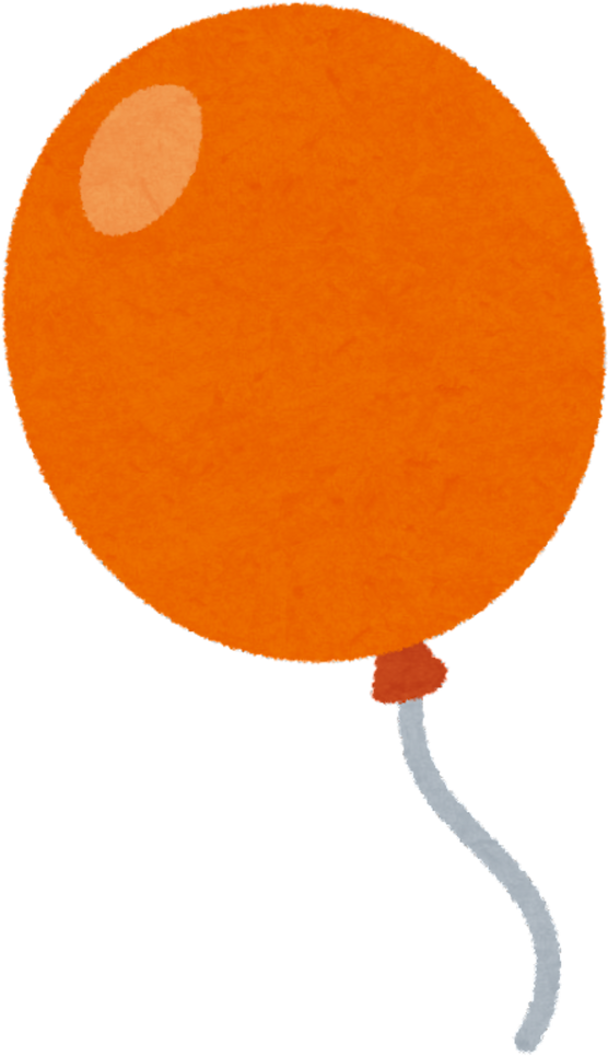 Hand-Drawn Orange Balloon Illustration